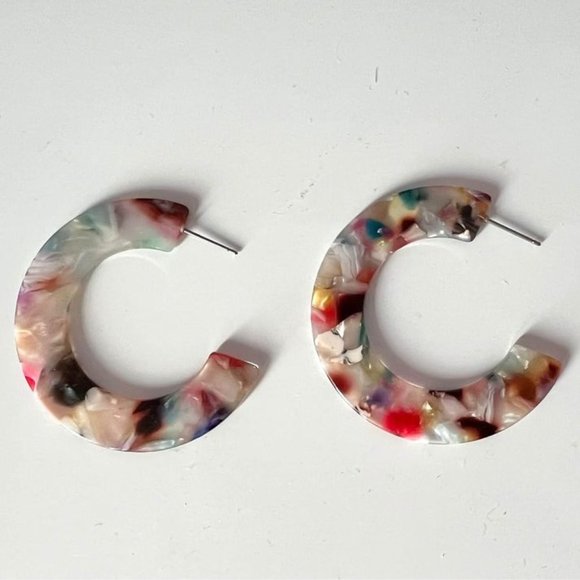 Rainbow Tortoise Shell Earrings - Picture 1 of 5